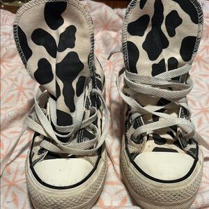 Women's Platform Converse - Cow Print Size 6.5